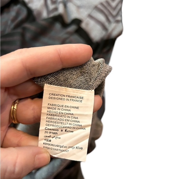 PALME NWT Geometric Patterned Long Sleeve Dress M/L - Picture 10 of 11